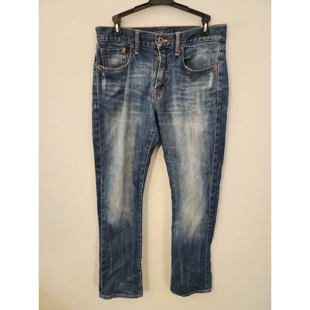 Lucky Brand 410 Athletic Jeans Mens (31 X 29 Actual) 30 X 30 Blue Whiskers